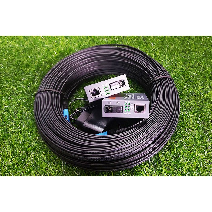 100m cáp quang và cặp converter quang điện Netlink HTB 3100, 150m,200m,250,300m,350m cáp