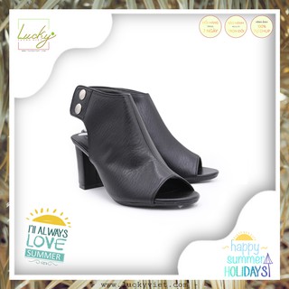 (ảnh thật 100%) Giày sandal giả dạng boot hở mũi Lucky SDW-339-7F 7cm
