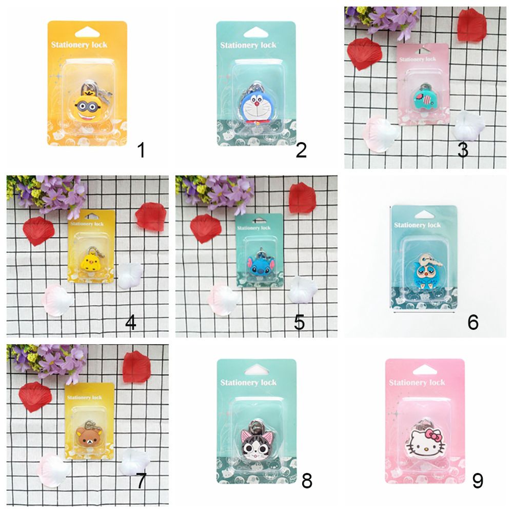 Ổ khóa mini họa tiết hoạt hình dễ thương dùng cho vali/ túi xách chất lượng cao