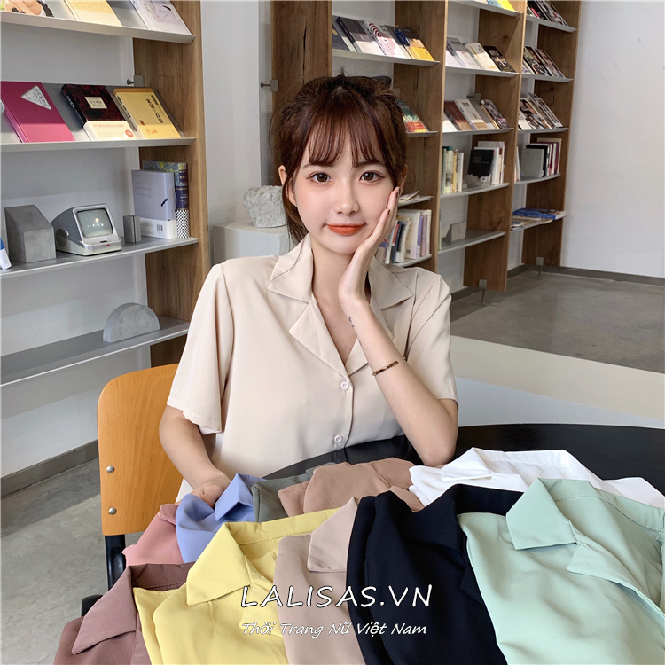 Áo Sơ Mi Tay Ngắn Phong Cách Hàn Quốc Thời Trang Cho Phụ Nữ
