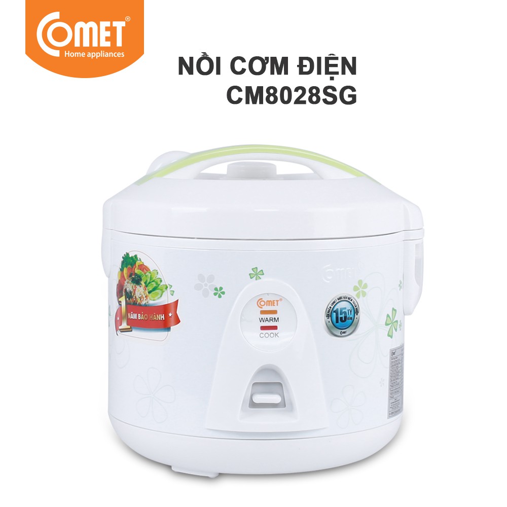 [Mã ELHADEV giảm 4% đơn 300K] Nồi cơm điện 1.2L Comet CM8028