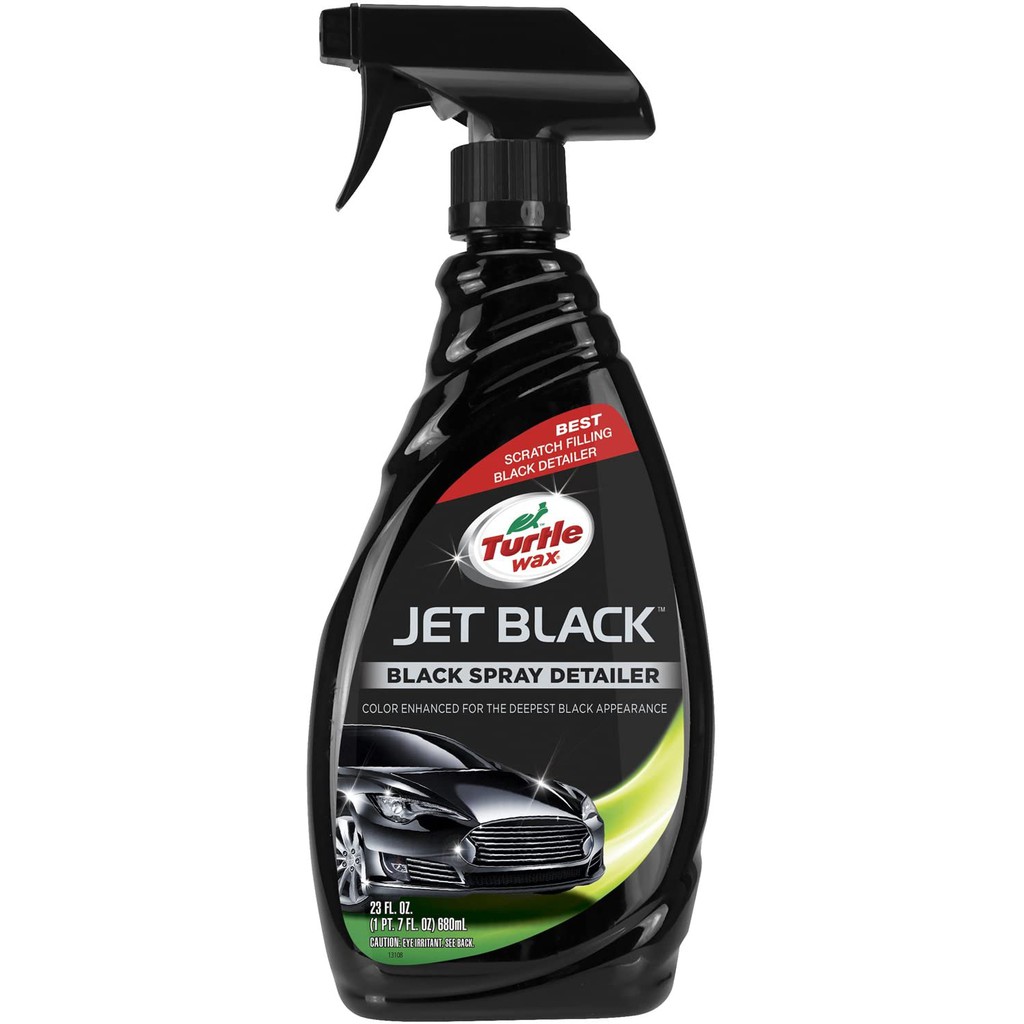 Chai xịt bóng sơn màu đen Turtle Wax Jet Black Spray Detailer - 680ML - Made In USA