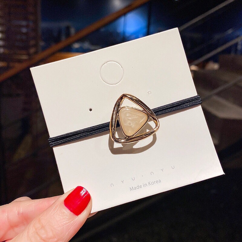 Dây Buộc Tóc Trang Trí Hình Học Kiểu Hàn Quốc Sang Chảnh