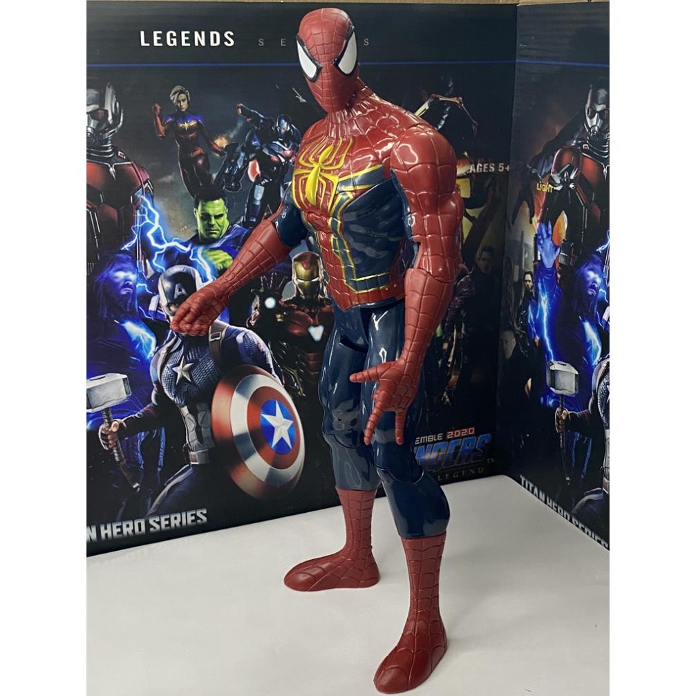 Mô Hình Siêu Đại Chiến Người Nhện, Venom, Nhện Đen Mô Hình Cao Cấp, Có Khớp Tay Chân Linh Hoạt, Đèn Và Nhạc Cao 30CM