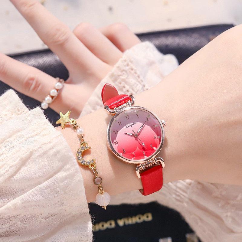 Đồng hồ quartz kèm lắc tay màu gradient pha lê thiết kế kháng nước thời trang cho nữ | BigBuy360 - bigbuy360.vn