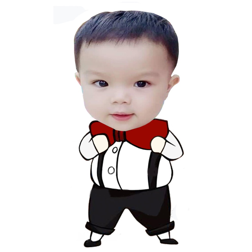 chibi trang trí sinh nhật cho bé trai cao 30cm