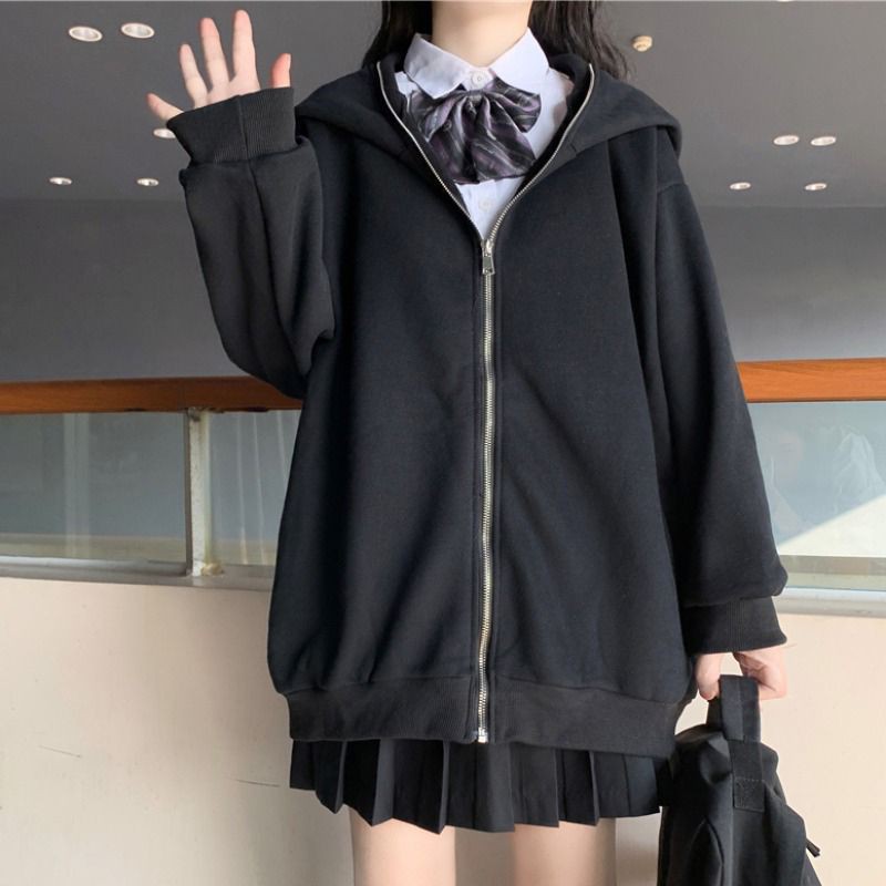 Áo khoác Lolita nỉ bông tai thỏ mặc Đông loại đẹp