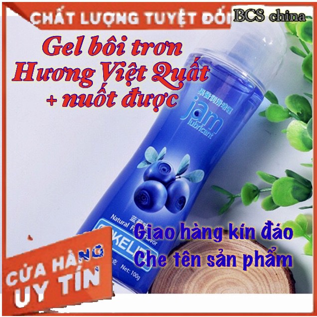 Gel Bôi Trơn 100g Hương Thơm việt quất ( hàng cao cấp ) .đặc biệt có thể nuốt được