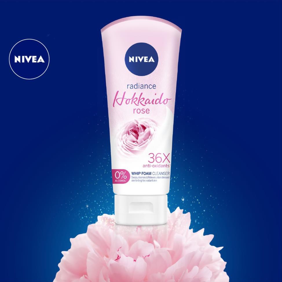 Sữa rửa mặt tạo bọt Nivea Radiance Hokkaido Rose (100ml) - 84984