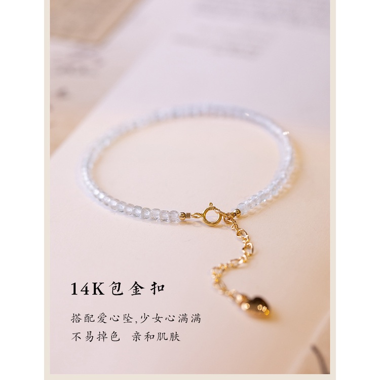 [Hàng Mới Về] Vòng Tay Đính Đá Xanh Dương Sáng Phong Cách Cá Tính Thời Trang Mùa Hè Cho Nữ