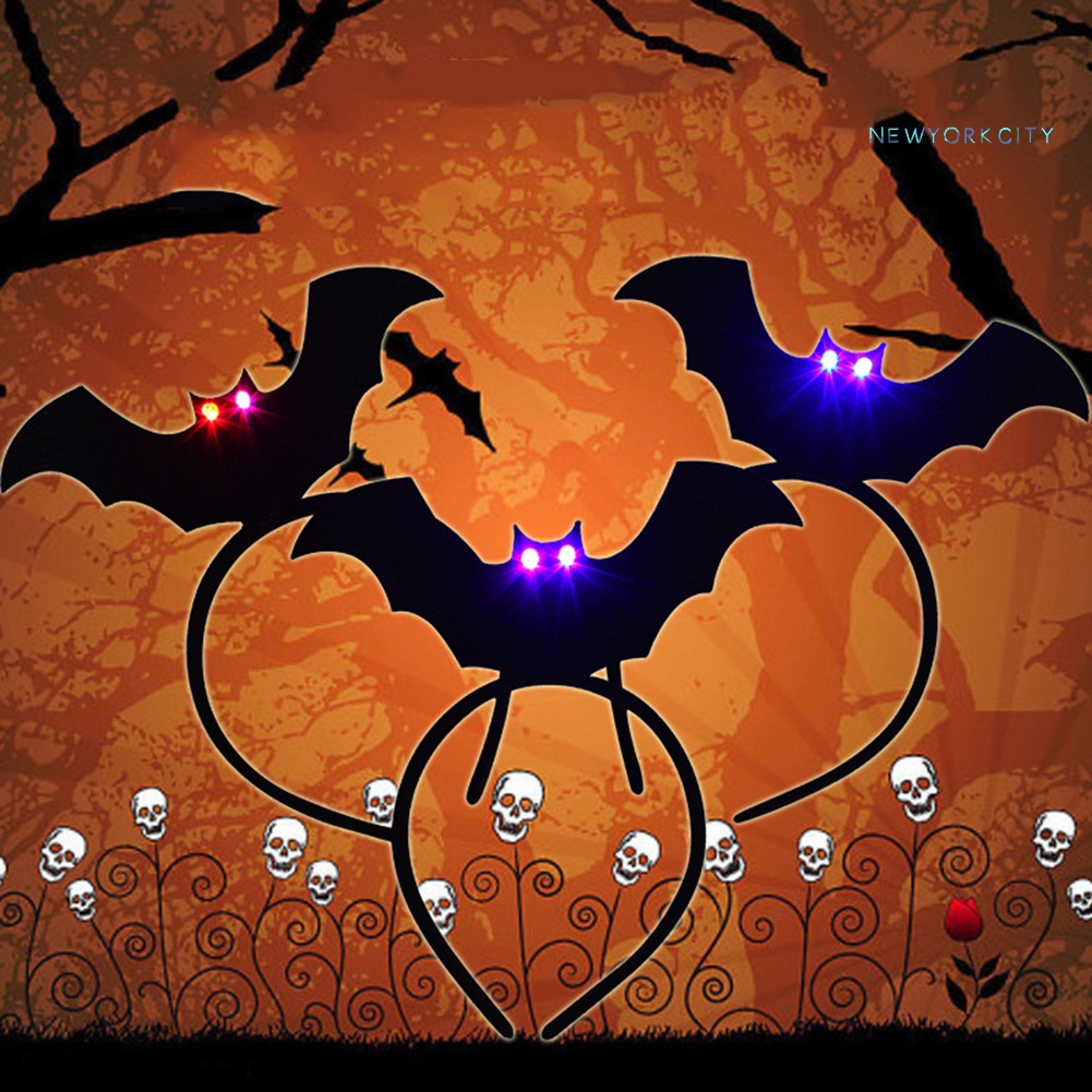 Băng Đô Có Đèn LED Hình Dơi Độc Đáo Cho Tiệc Halloween