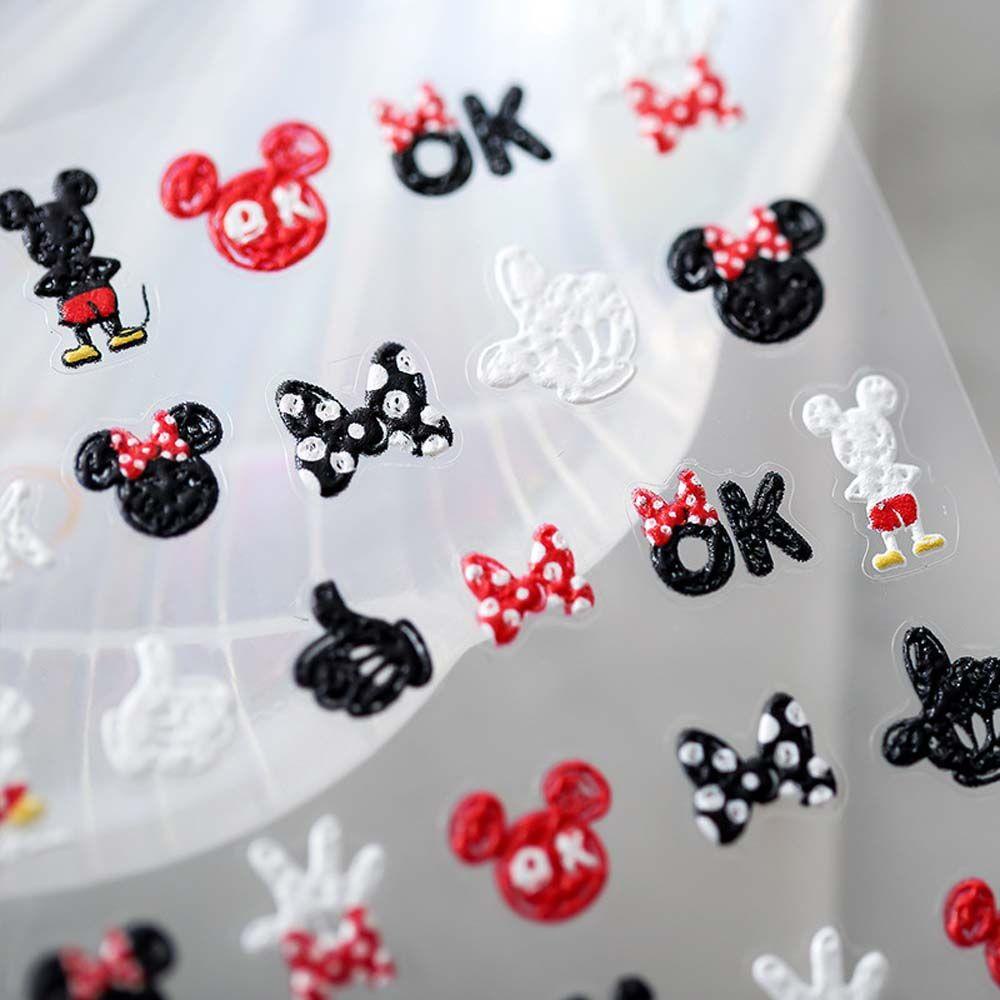 Miếng Dán Móng Tay Tự Dính Hình Chuột Mickey / Thỏ / Cung Hoàng Đạo Nhật Bản
