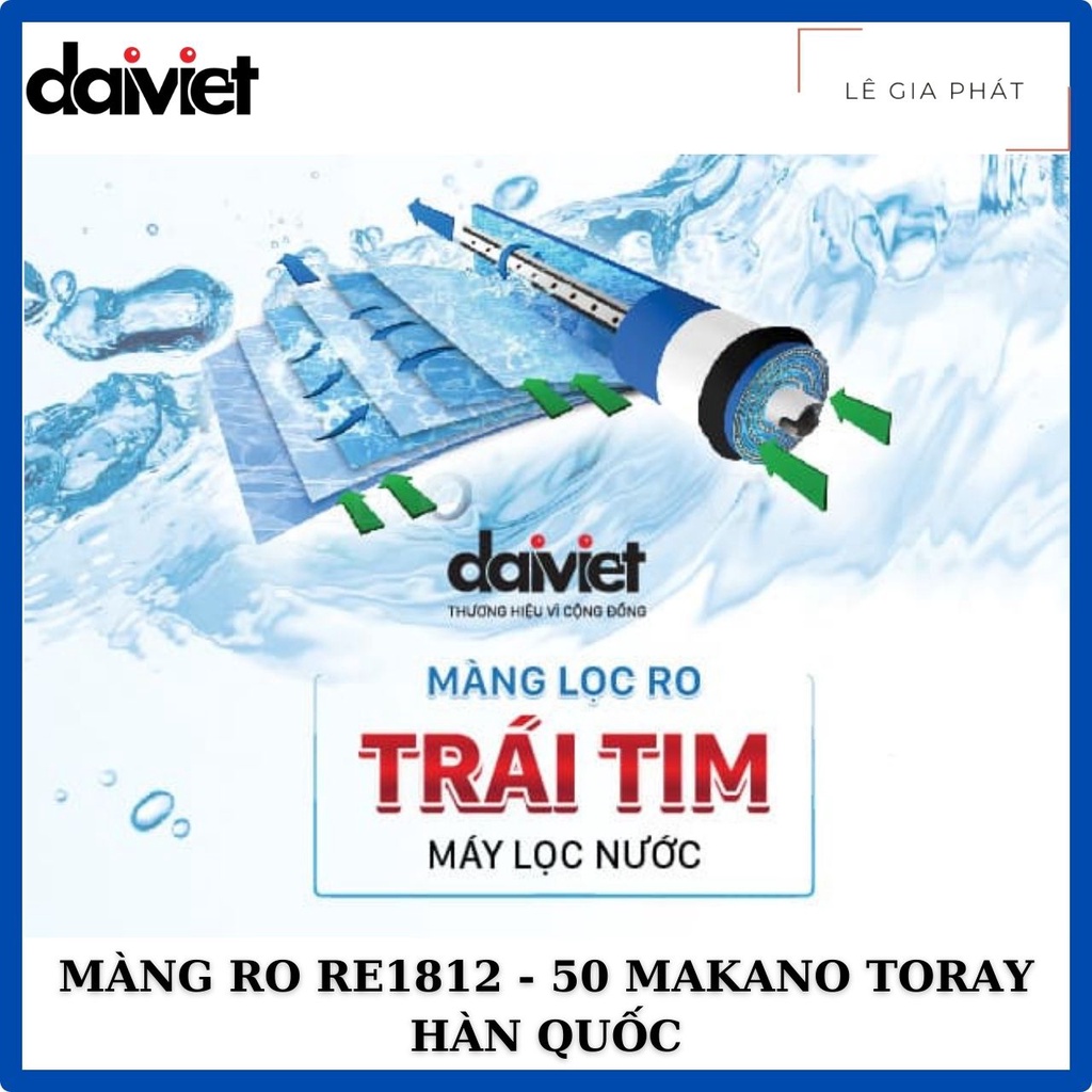 Lõi Lọc Nước Số 4, Màng TORAY Hàn Quốc Dùng Cho Nhiều Hãng Daikiosan, Makano, Kangaroo, Karofi...