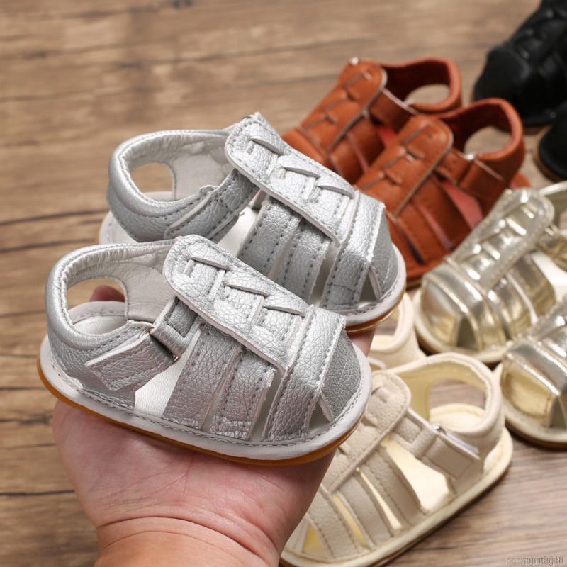 Sandal da PU đế mềm chống trượt cho bé trai