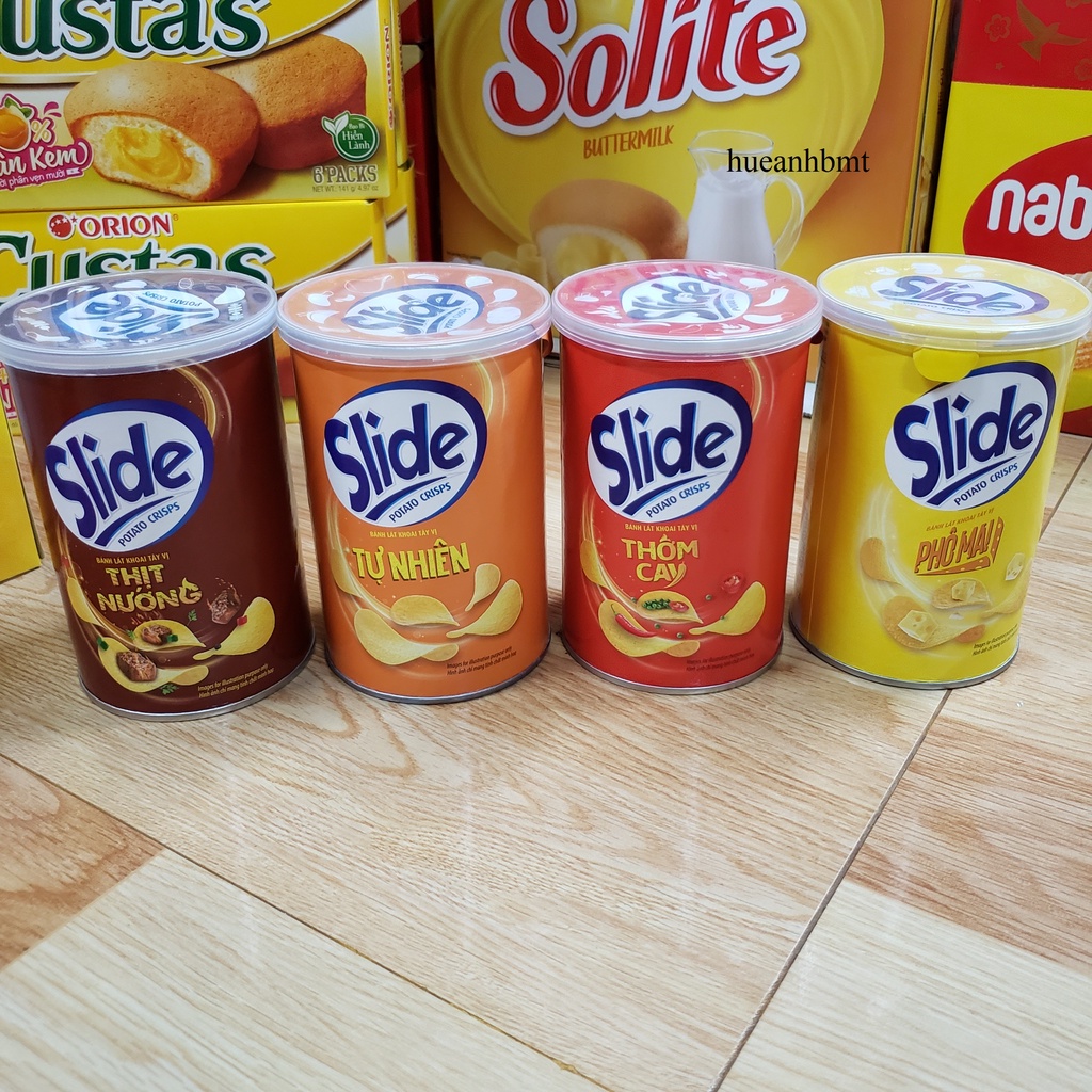 Bánh lát khoai tây Slide hộp 65Gam