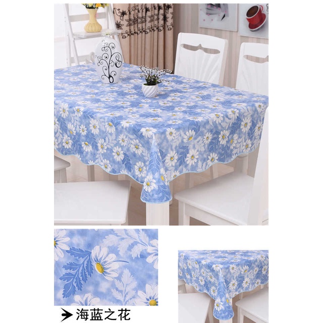 Khăn trải bàn hình tròn / vuông chống thấm nước / dầu dễ lau chùi tiện lợi
