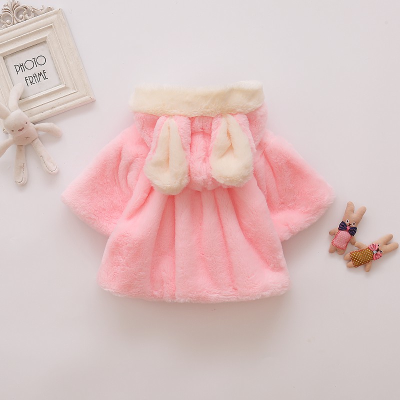 Áo Khoác Sweater Mùa Đông 2023 Có Mũ Trùm Phối Lông Dễ Thương Cho Bé Gái 6 Tháng Đến 2 Tuổi