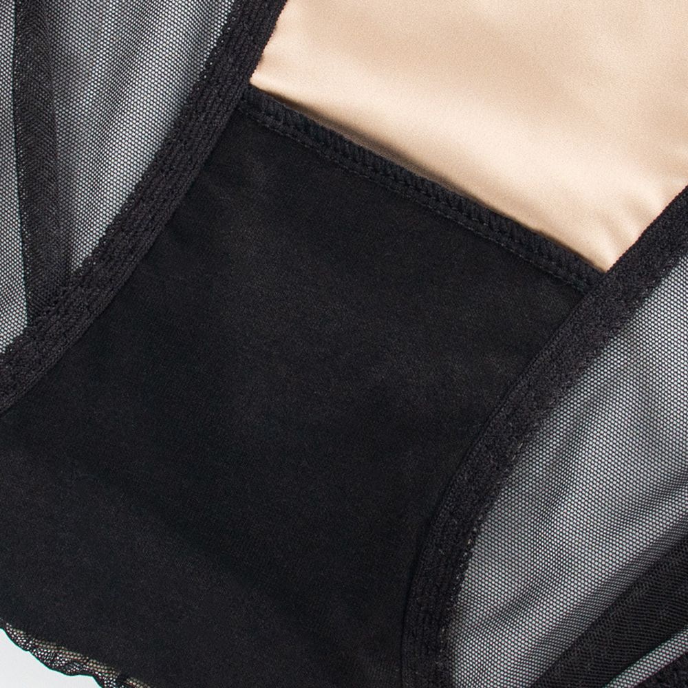 Quần lót ren satin màu trơn nâng thấp quyến rũ nhiều màu cho nữ