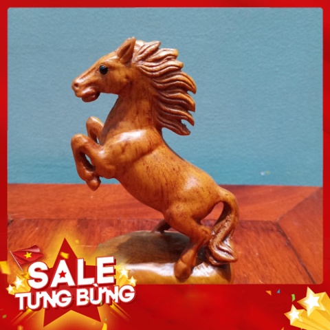 [GIA RE] Tượng Ngựa gỗ hương cao 12 cm