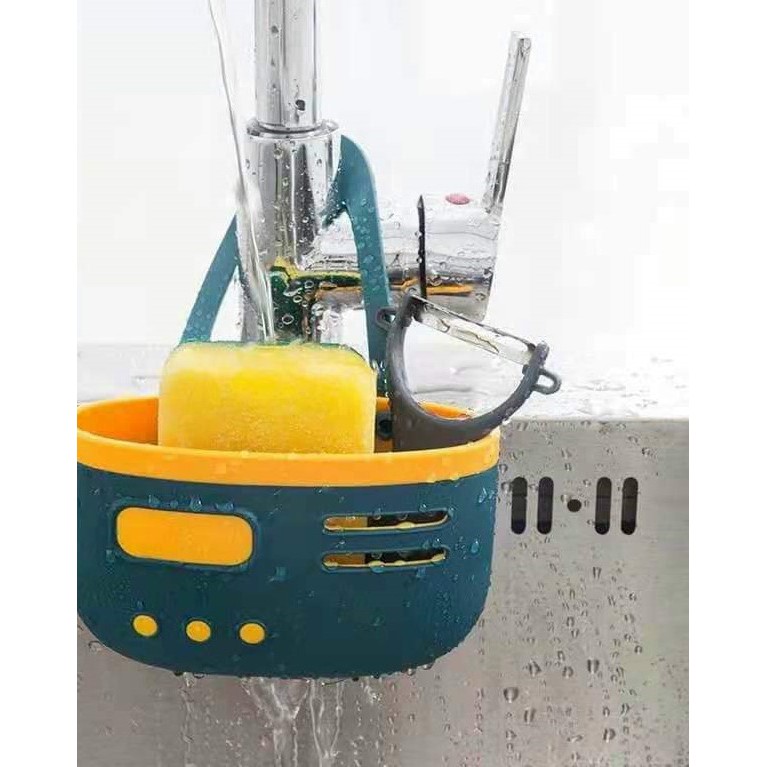 Giỏ treo bồn rửa bát,chén, treo ở vòi nước phòng tắm, phòng vệ sinh, các vật dụng phòng khách, nhà bếp,Làm từ nhựa PP