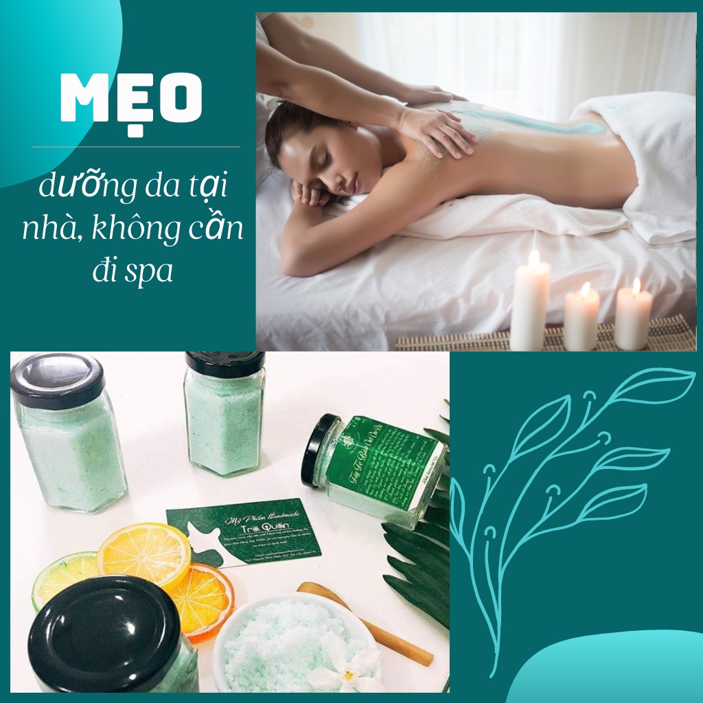 Tẩy Tế Bào Chết Body Bạc Hà Hữu Cơ Cho Mọi Loại Da Dưỡng Trắng Da Toàn Thân Giảm Mụn Mờ Thâm Trà Quán 150g