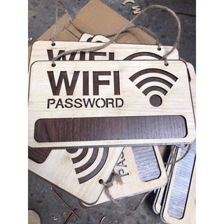 [100% CHẤT LƯỢNG] Bảng gỗ decor wifi password treo tường | trang trí homestay loại gỗ 2 lớp