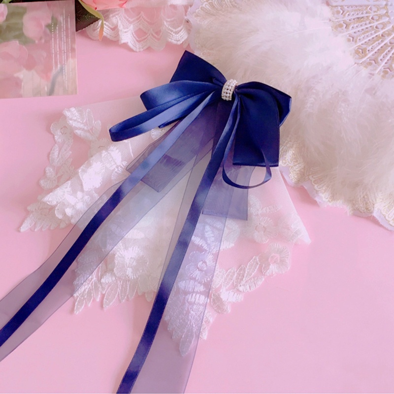 Kẹp Tóc Hình Nơ Ruy Băng Chống Trượt Dùng Chụp Ảnh Hóa Trang