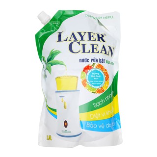 Nước rửa bát hữu cơ Layer Clean hương quả quýt 2L