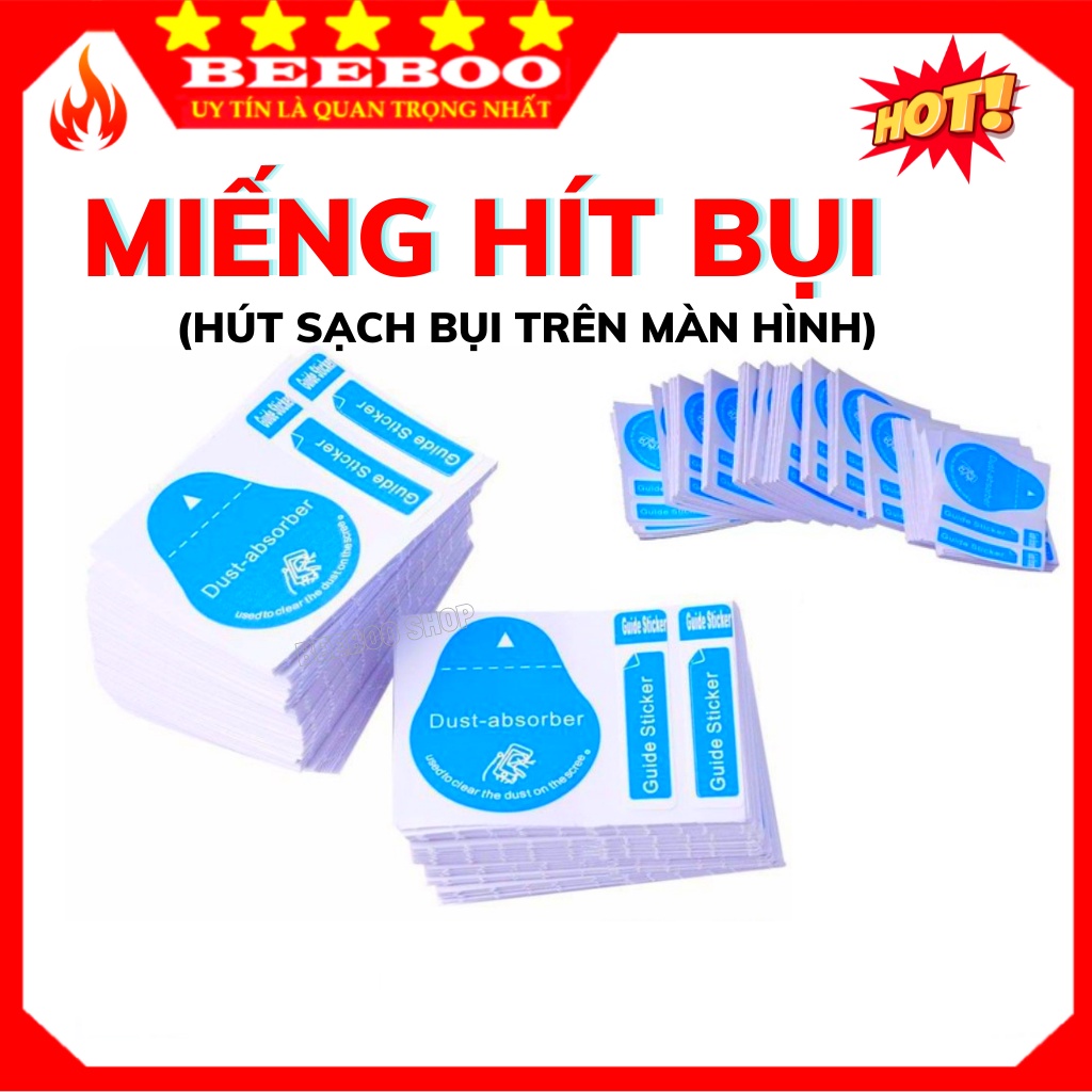 Miếng dính bụi màn hình - Miếng dán lấy bụi khi dán kính cường lực điện thoại ( 1 Bộ ) - Hít sạch bụi trên màn hình