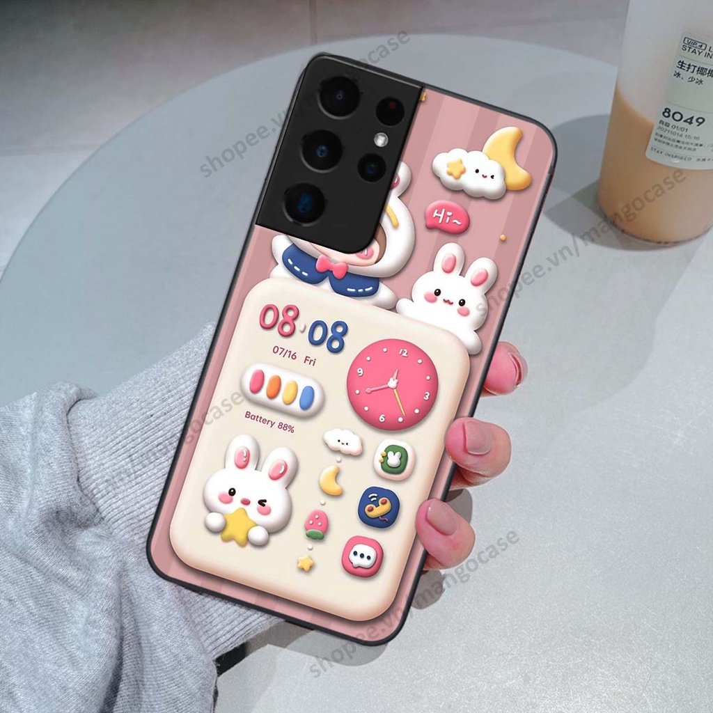 Ốp lưng Samsung S21 Ultra hình gấu, thỏ, đồng hồ cute dễ thương