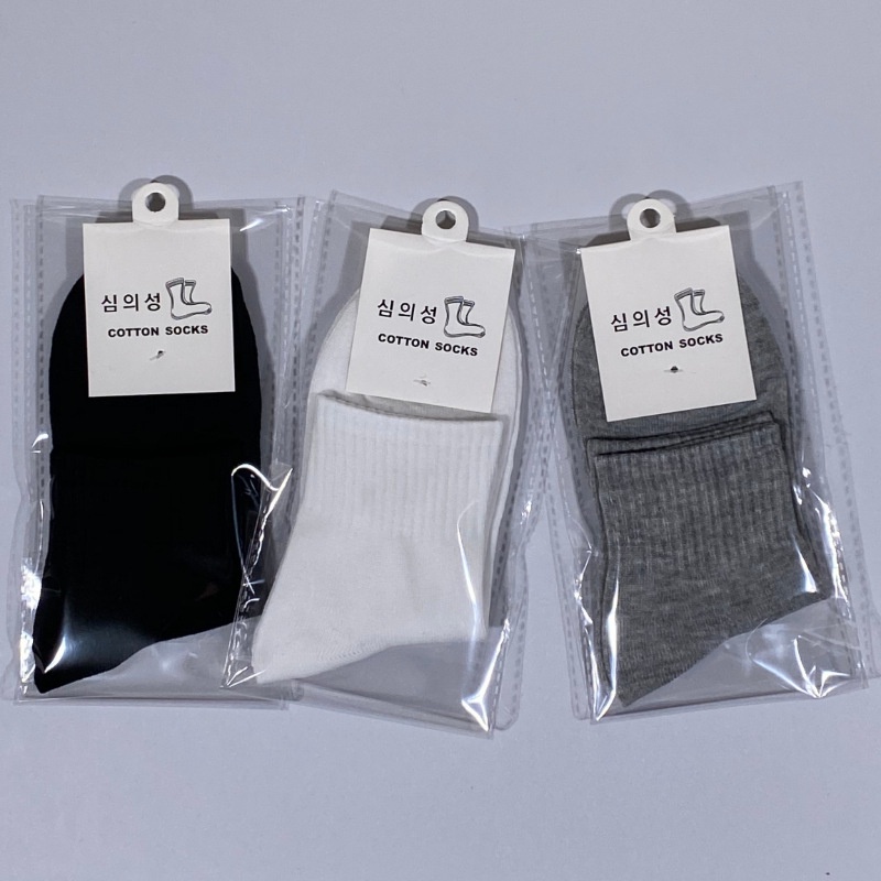 Vớ cotton Thể Thao Màu Sắc Trơn Thời Trang Thu Đông Cho Nam