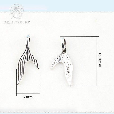 Charm bạc đuôi cá treo - NQ Jewelry