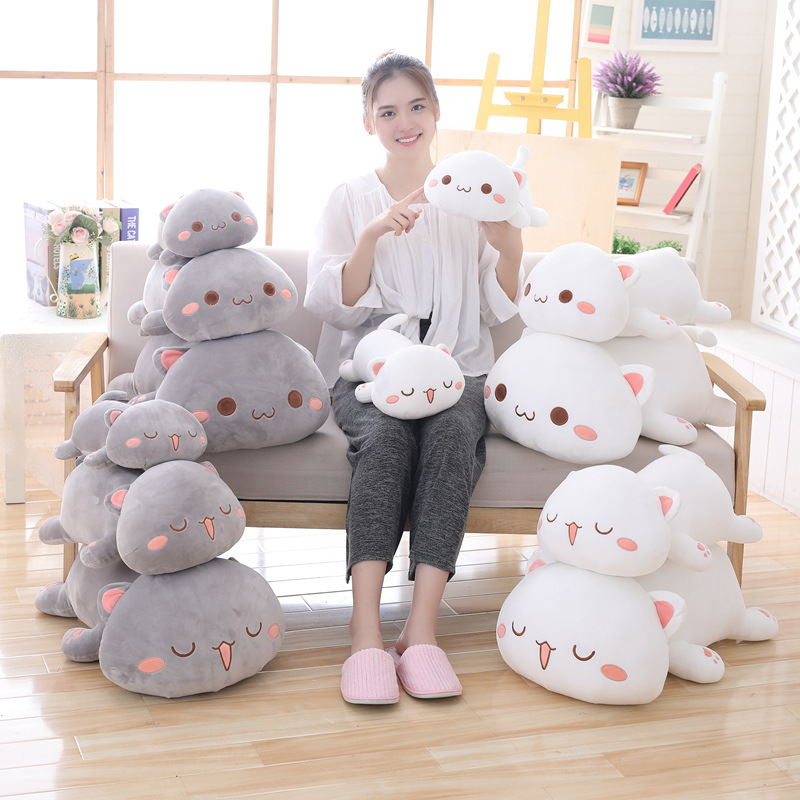 Mèo Nhồi Bông Màu Xám Dễ Thương