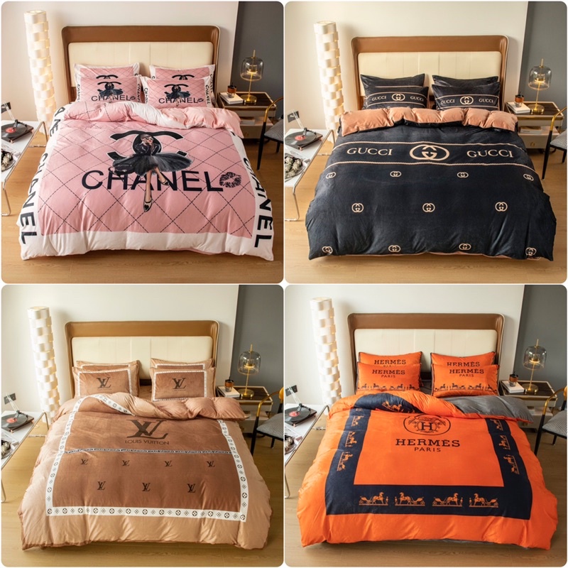 Bộ Chăn Ga Gối Nhung Nỉ Thương Hiệu 3D MẪU ĐỘC QUYỀN - sang trọng -> Chat Shop báo size + mẫu mã