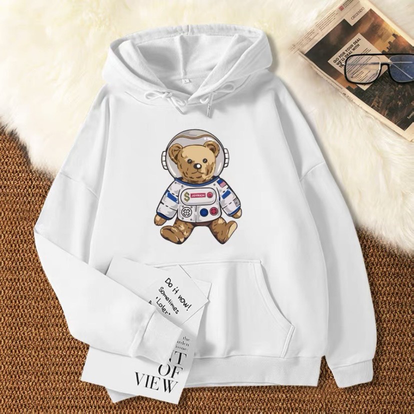 Áo khoác hoodies in hình gấu, ấm áp, thời trang. | BigBuy360 - bigbuy360.vn