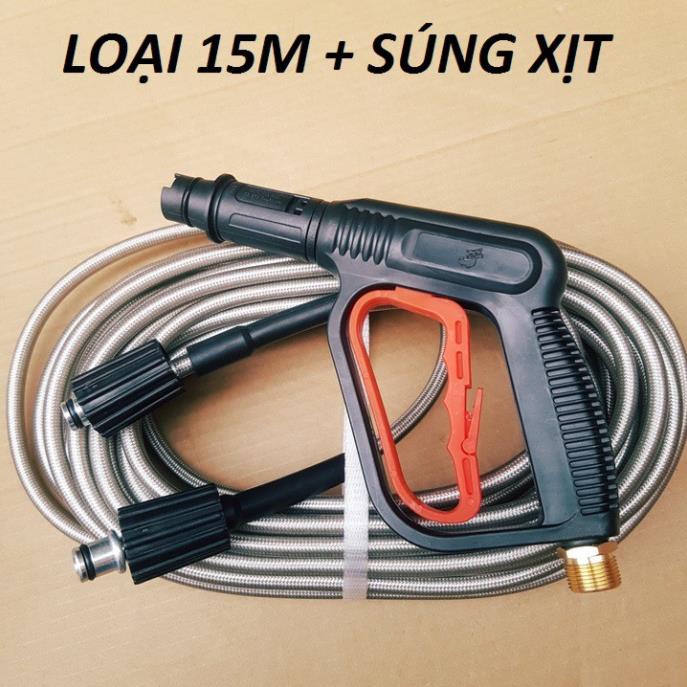 dây rửa xe 10M,15M,20M và súng xịt ❤️FREESHIP❤️ (sung cò đỏ + dây rửa xe 22mm)