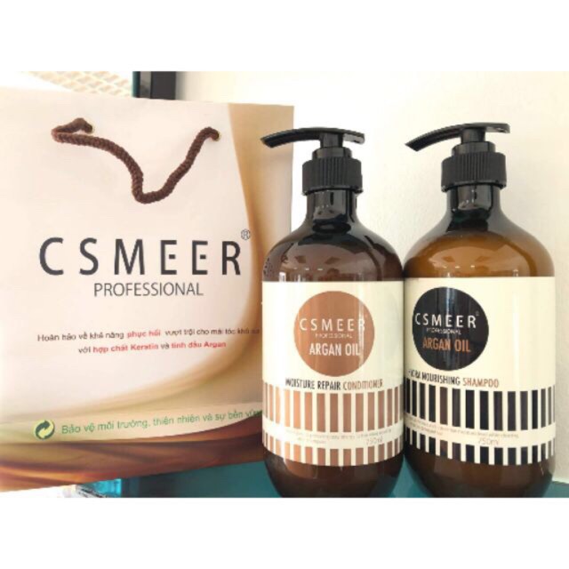 Dầu cặp gội + xả csmeer argan 750ml*2