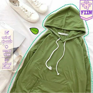 hoodie trơn mỏng xanh lá