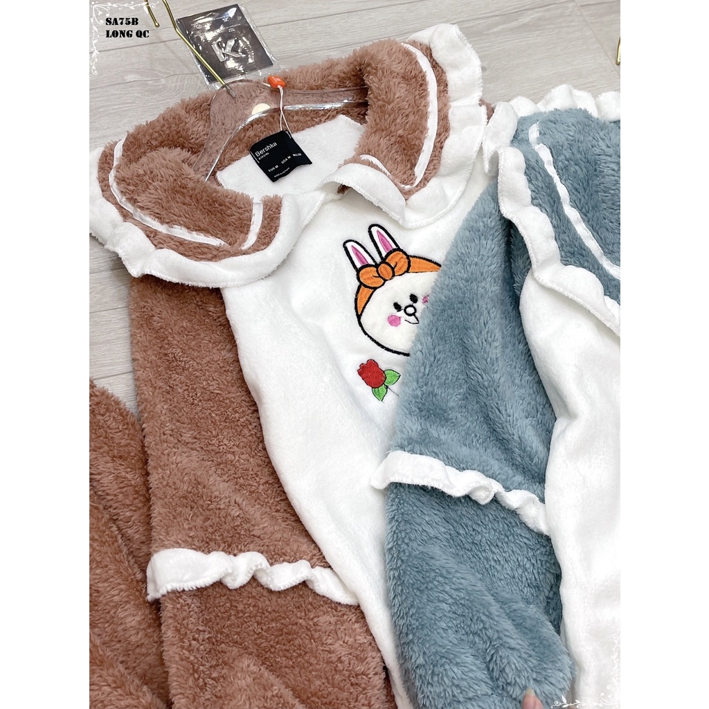 BỘ LÔNG MẶC NHÀ HÌNH DOREMON CỔ BÈO TAY DÀI 191121 | BigBuy360 - bigbuy360.vn