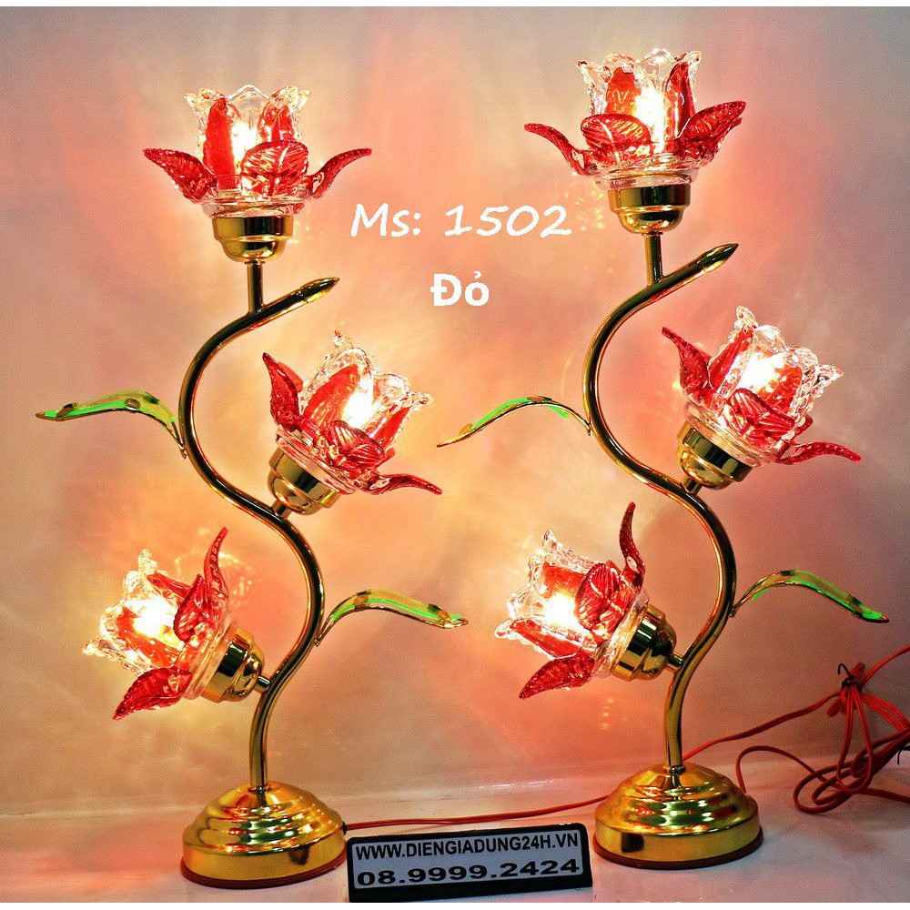 ĐÈN THỜ LED CAO CẤP 1502 CHỮ S (48cm) 1 CẶP