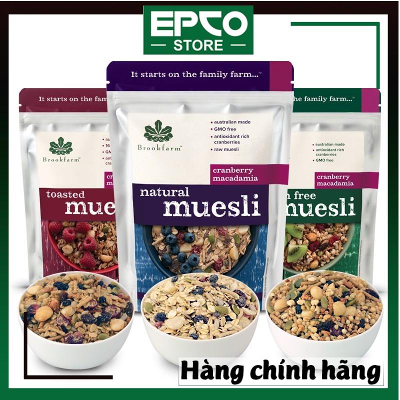 Ngũ Cốc Ăn Kiêng Dinh Dưỡng Muesli Úc - Brookfarm Muesli (gói 350g)