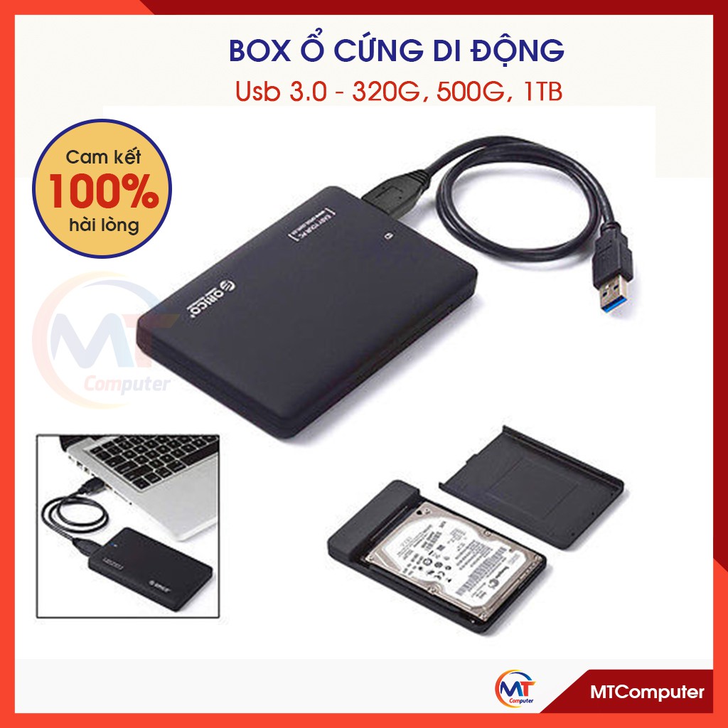 Box ổ cứng di động 320G, 500G, 750G, 1TB hàng chính hãng, Hộp Đựng Ổ Cứng Di Động Kết Nối USB 3.0, Tốc Độ Lên Tới 5 Gbps