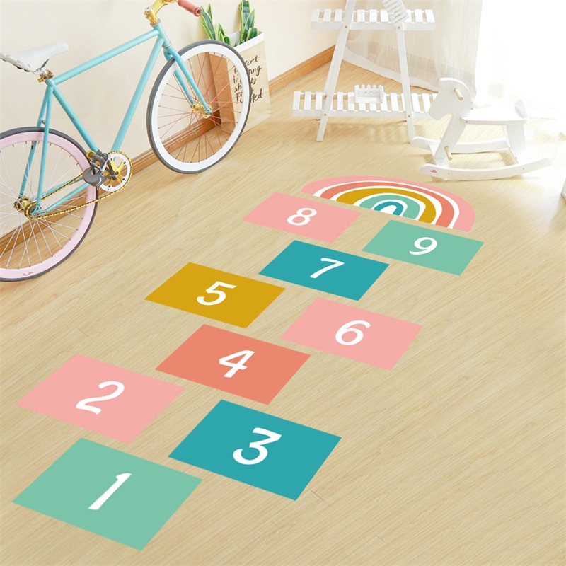 Miếng dán tường họa tiết hoạt hình kỹ thuật số độc đáo trang trí phòng khách / phòng ngủ cho bé