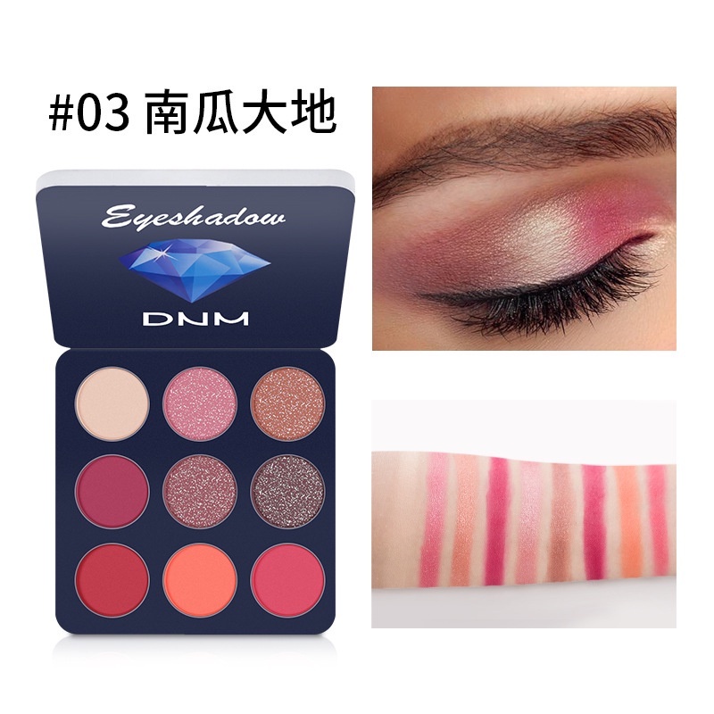 Bảng Phấn Mắt 9 Màu Sắc Tông Lì/Hiệu Ứng Ngọc Trai Chống Thấm Nước