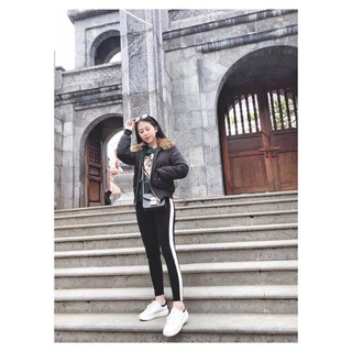 Quần legging sọc dọc chất thun thái lan