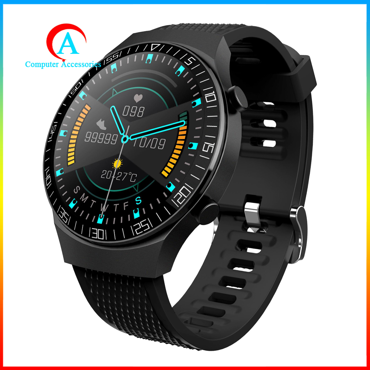 ANDROID Đồng Hồ Thông Minh 1.28 &quot;Bluetooth 4.0 Chống Nước Kèm Phụ Kiện