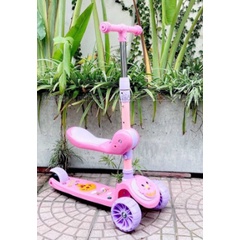 Xe trượt scooter đa năng phát sáng cho bé từ 2 đến 8 tuổi - Xe thăng bằng có nhạc và đèn,ghế nhún cho trẻ