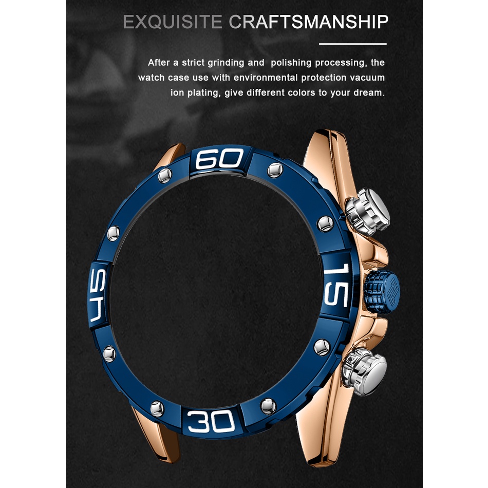 Đồng Hồ Quartz NAVIFORCE Chống Thấm Nước Đa Năng Với Dây Đeo Da 8019L