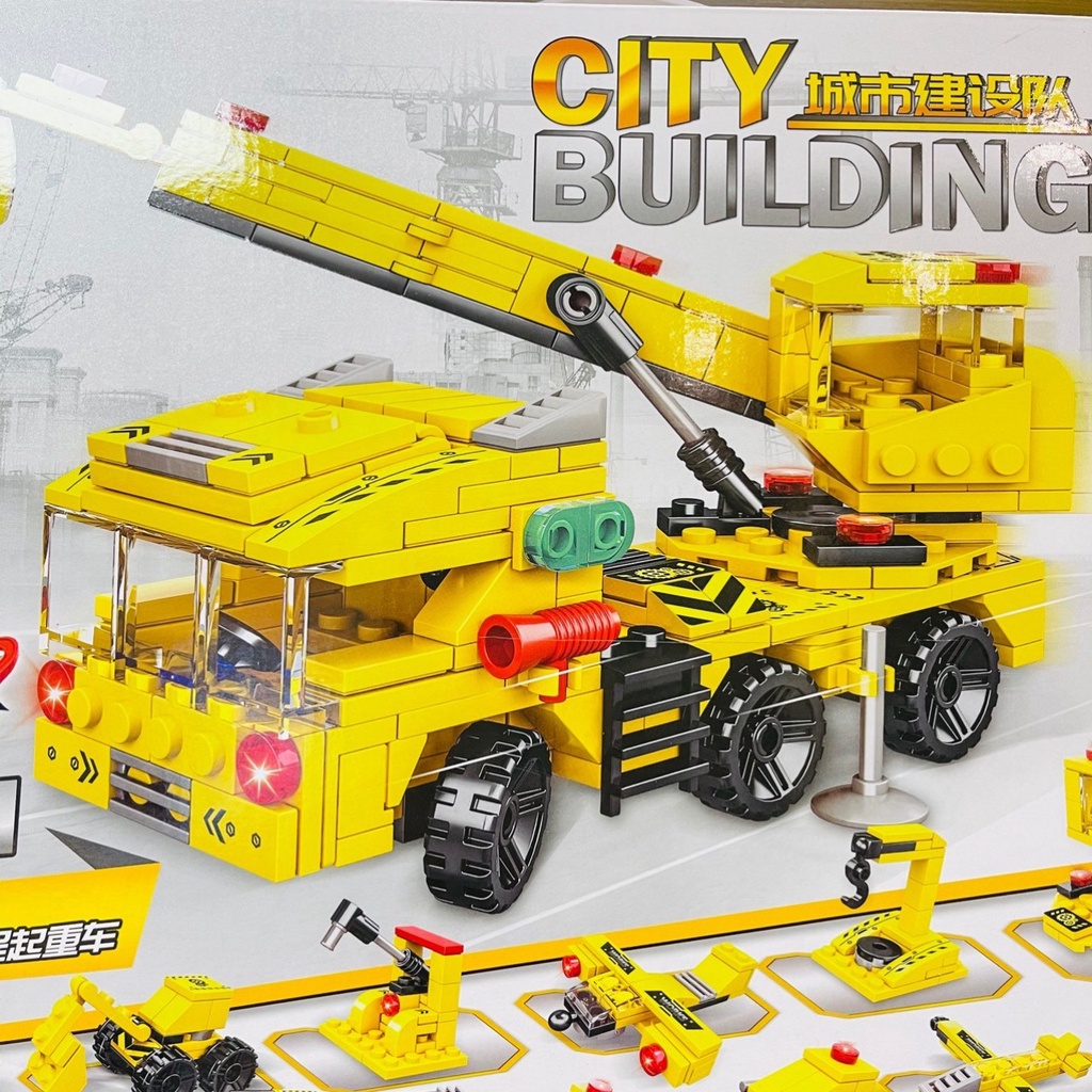 Đồ Chơi Trí Tuệ - Mô Hình Đồ Chơi Láp Ráp LeGo Xe Cơ Giới Công Trình City Building