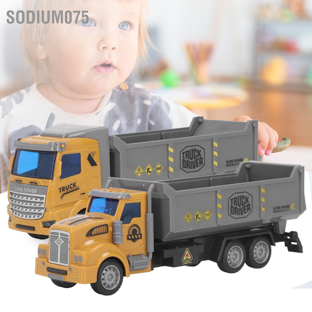 Có thể bán buôn Xe tải kéo lùi 1/48 Quy mô Giáo dục sinh động cầm nắm thoải mái Đồ chơi xe xây dựng ABS cho trên 3 tuổi Sodium075 Hàng giao ngay